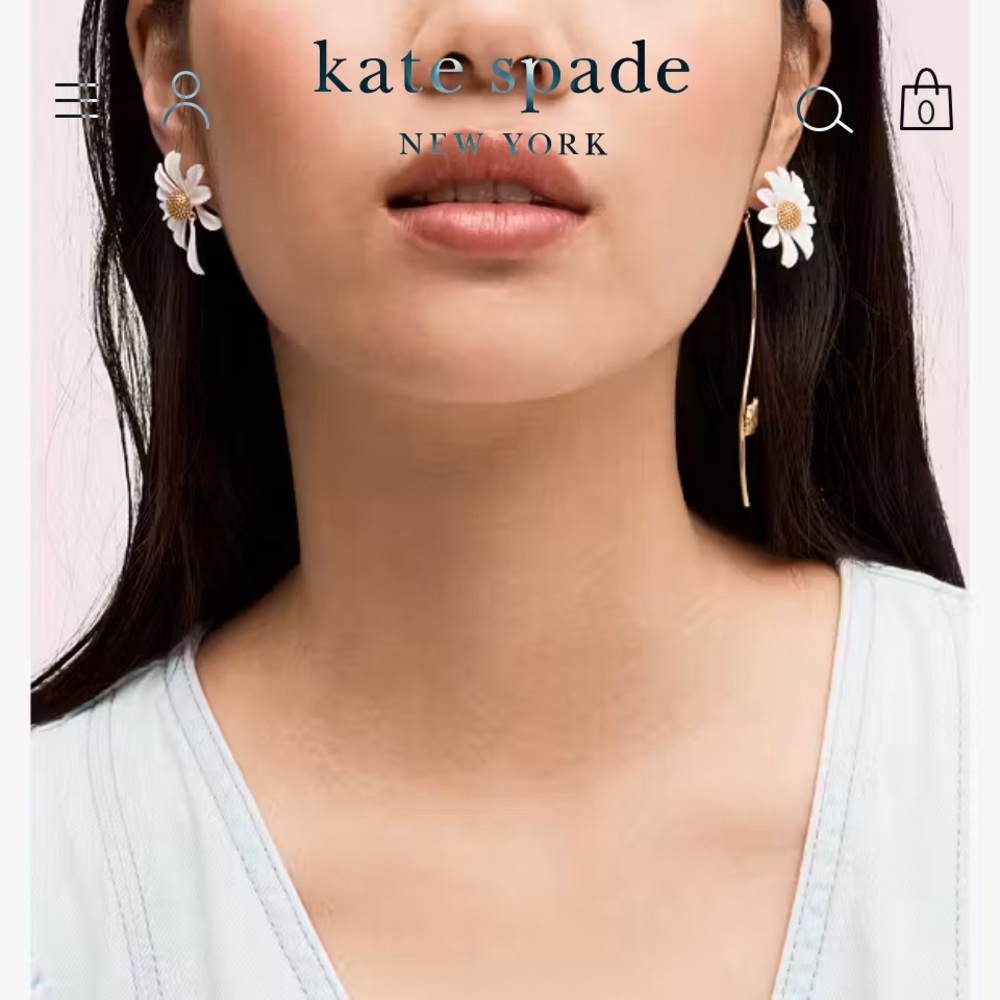 Kate Spade Into the Bloom necklace and earrings set - Picture 3 of 7